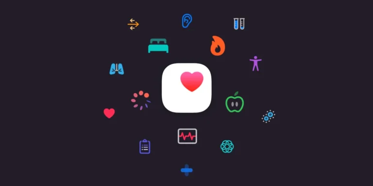 Apple Health აპლიკაციის ინტერფეისი